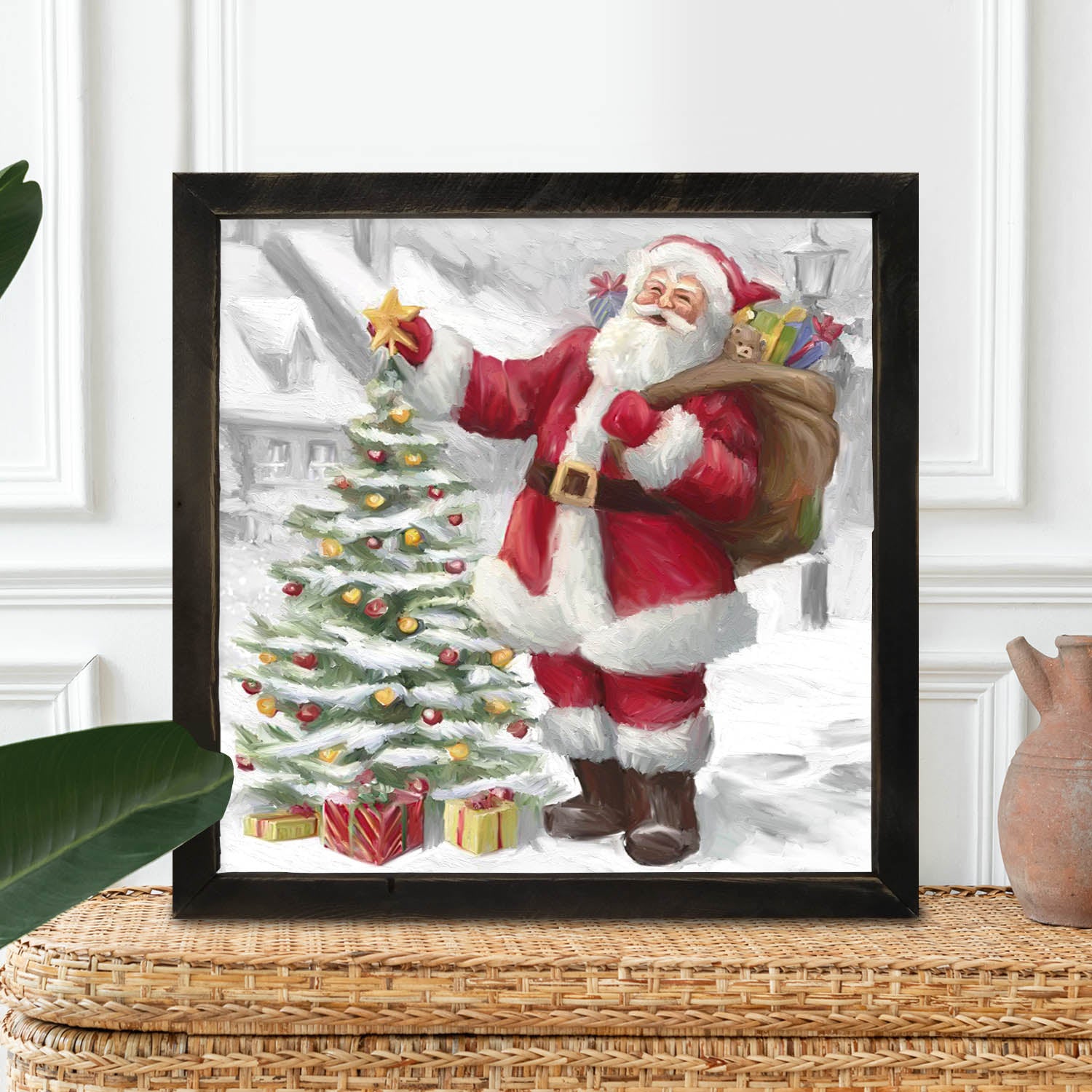 Santa with The Outdoor Tree
