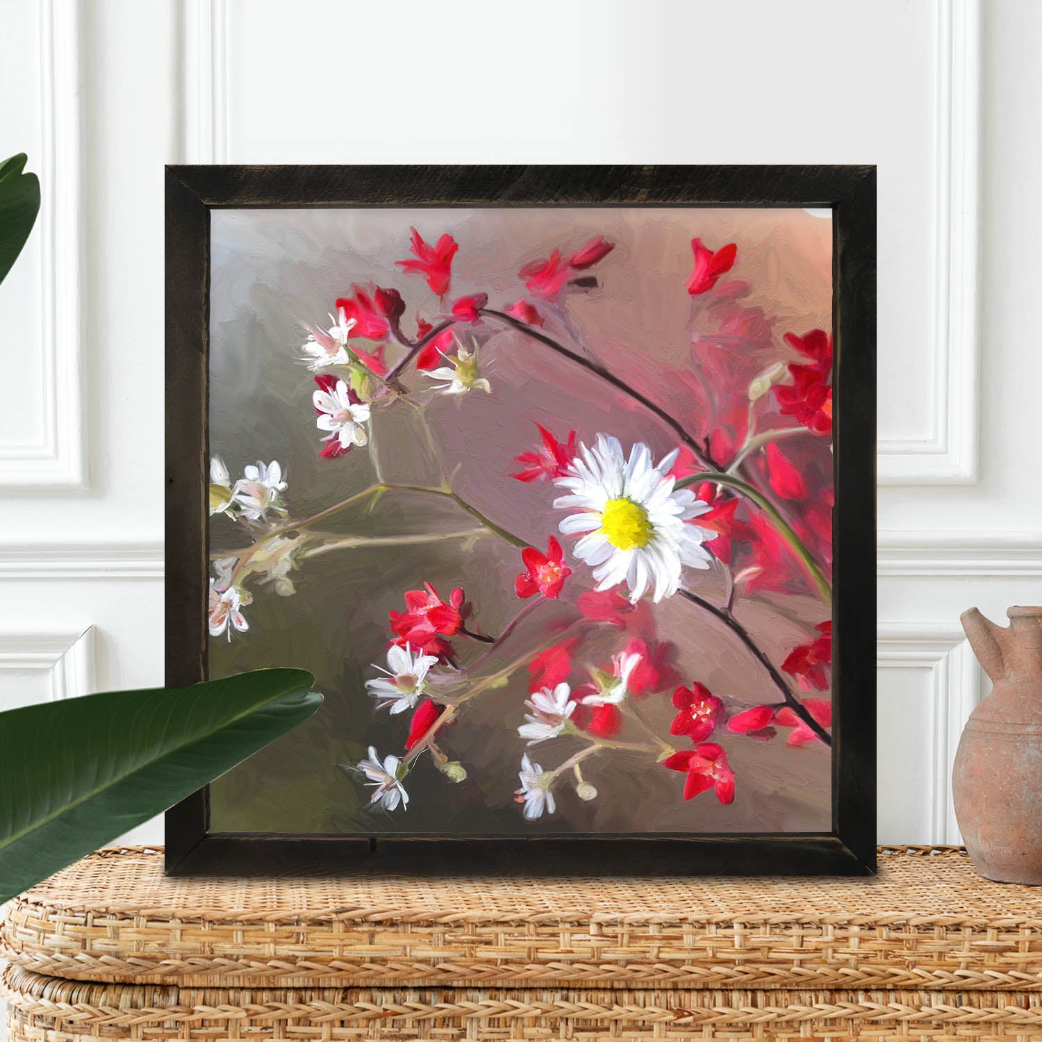 Daisy and Red Blooms