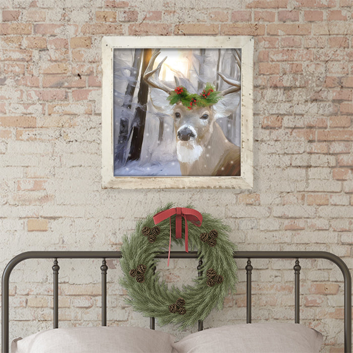 Christmas Buck in Fresh Snow