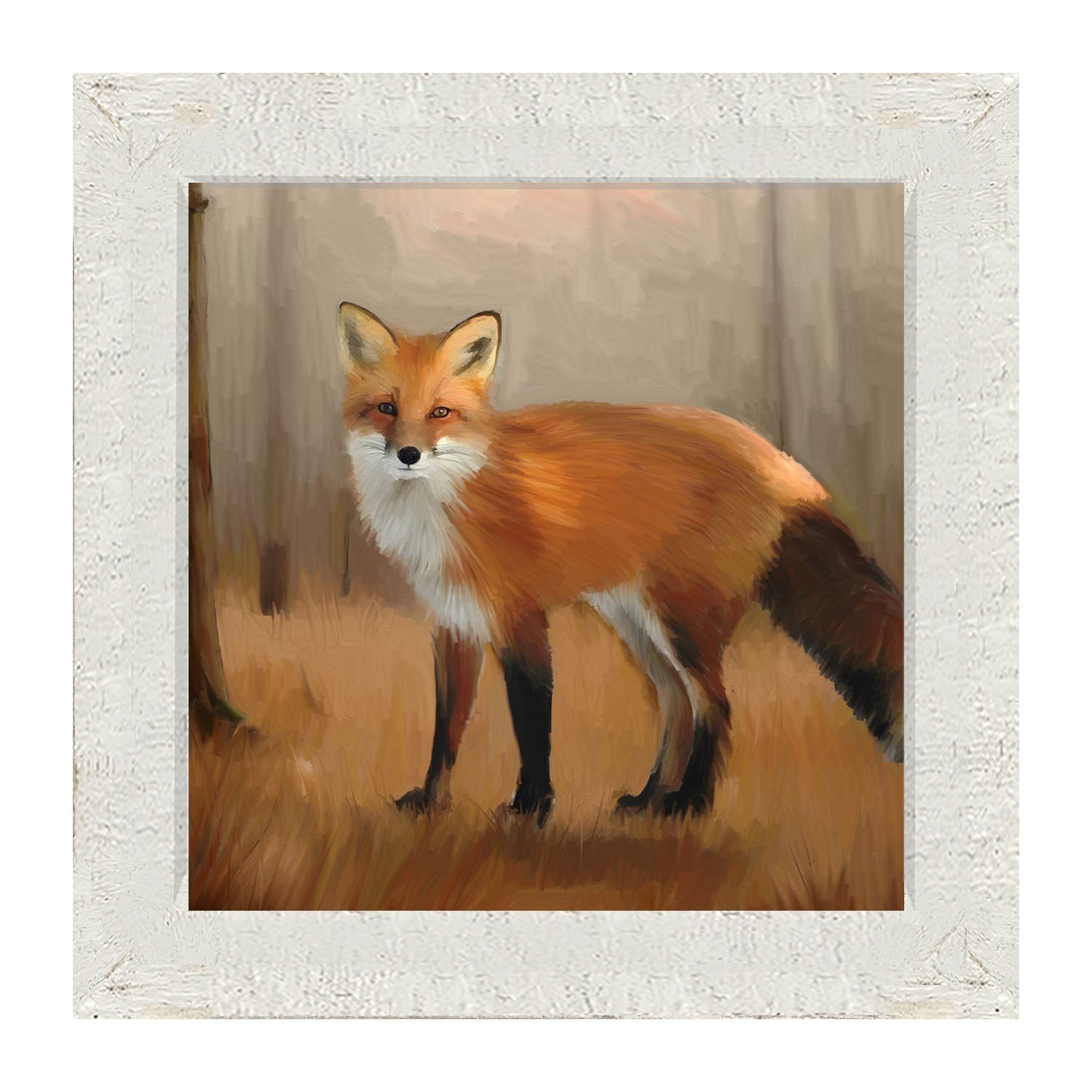 Standing Fox - Framed Art
