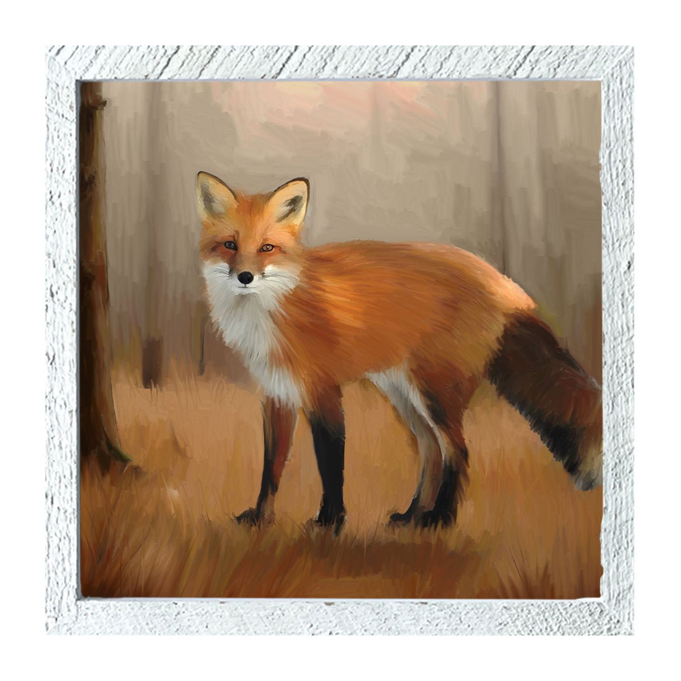 Standing Fox - Framed Art