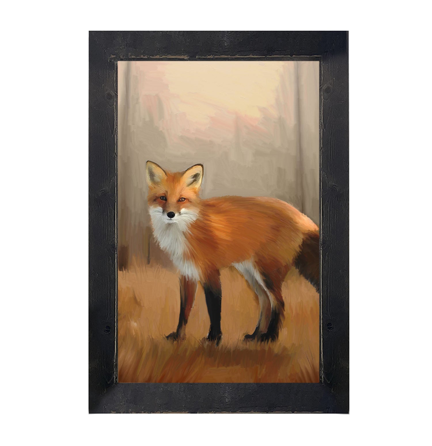Standing Fox - Framed Art