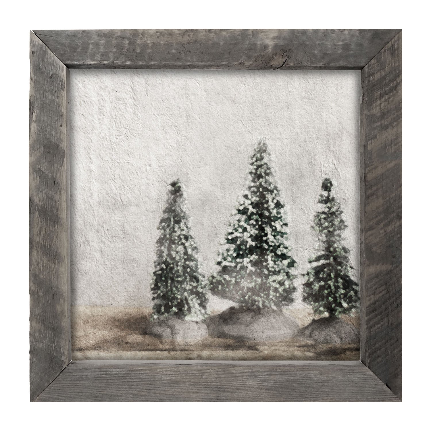 Snowy pines - Framed Art