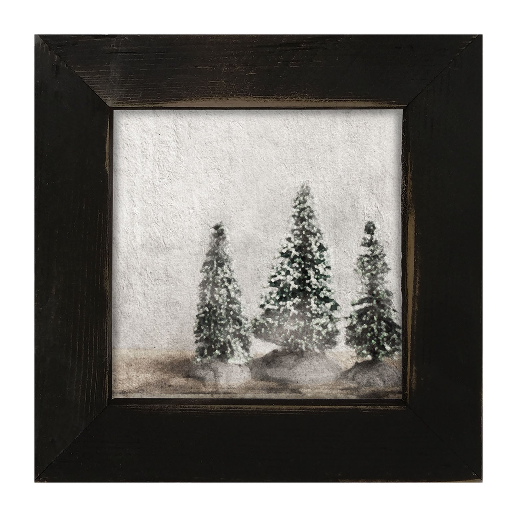 Snowy pines - Framed Art