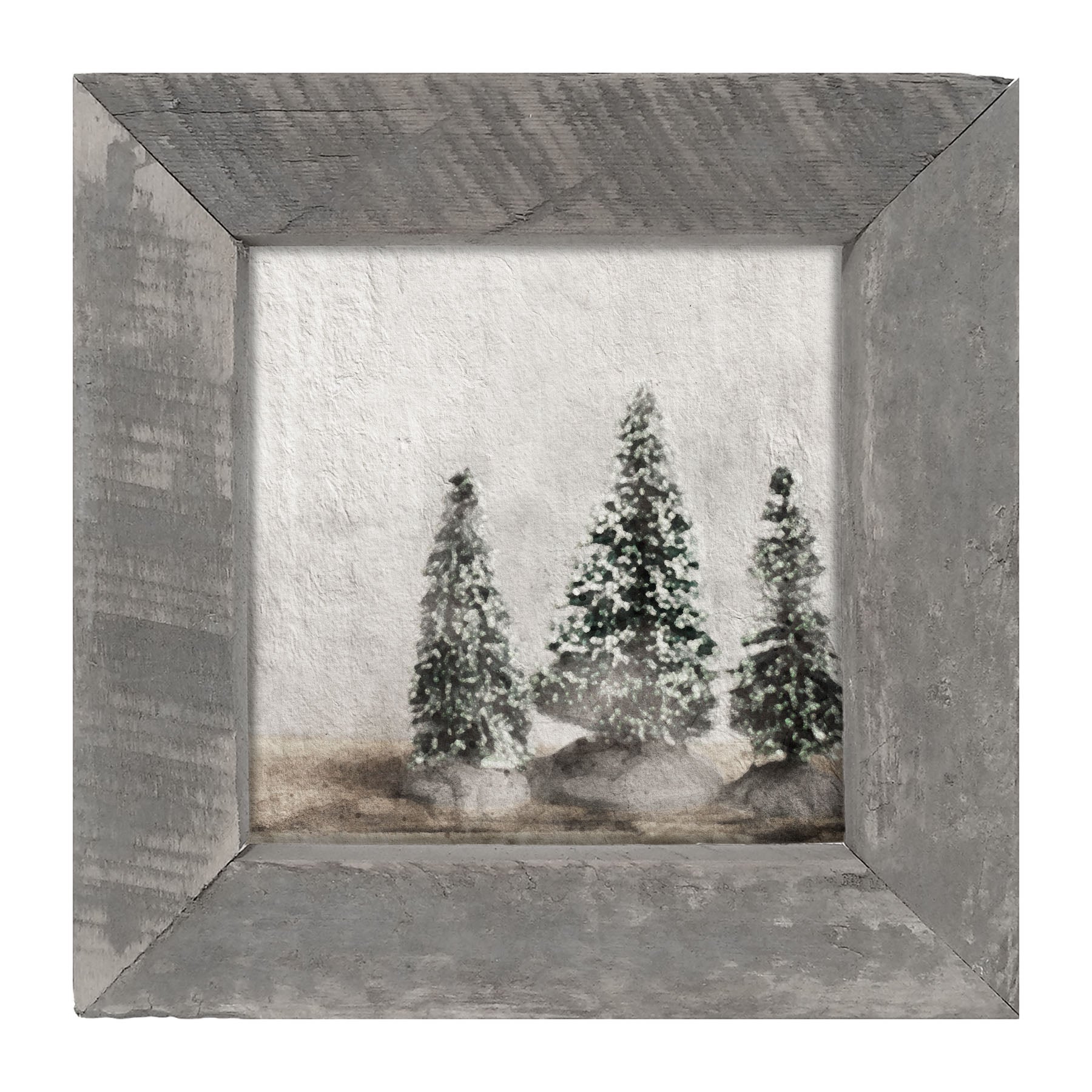Snowy pines - Framed Art