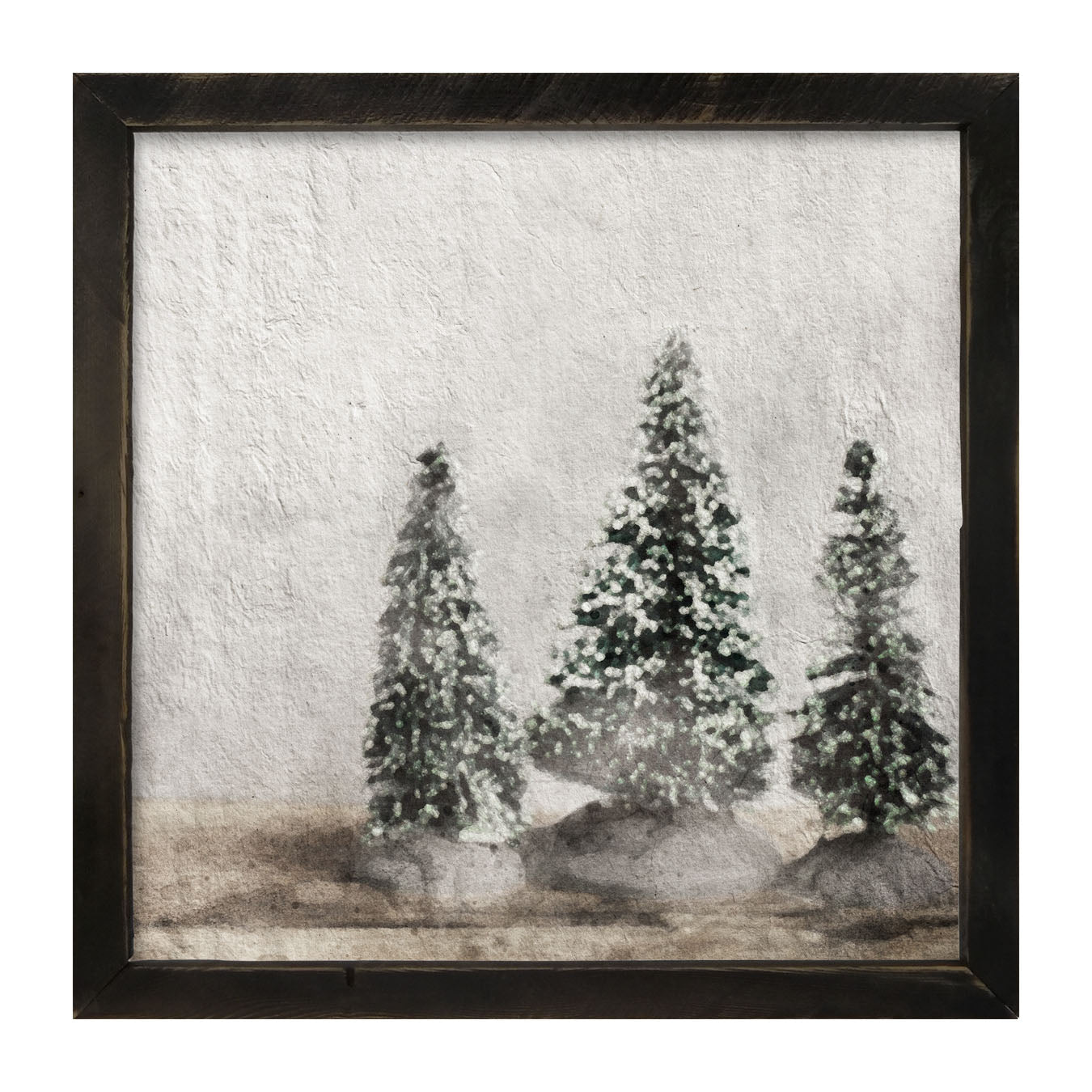 Snowy pines - Framed Art