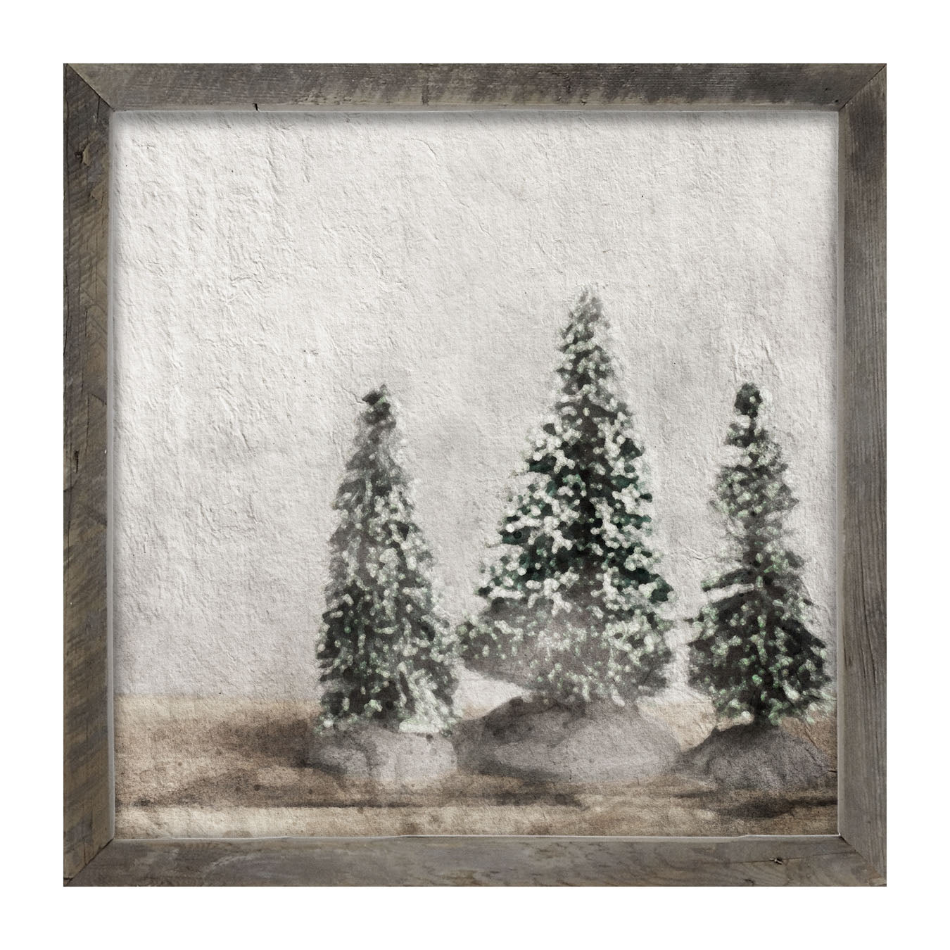 Snowy pines - Framed Art