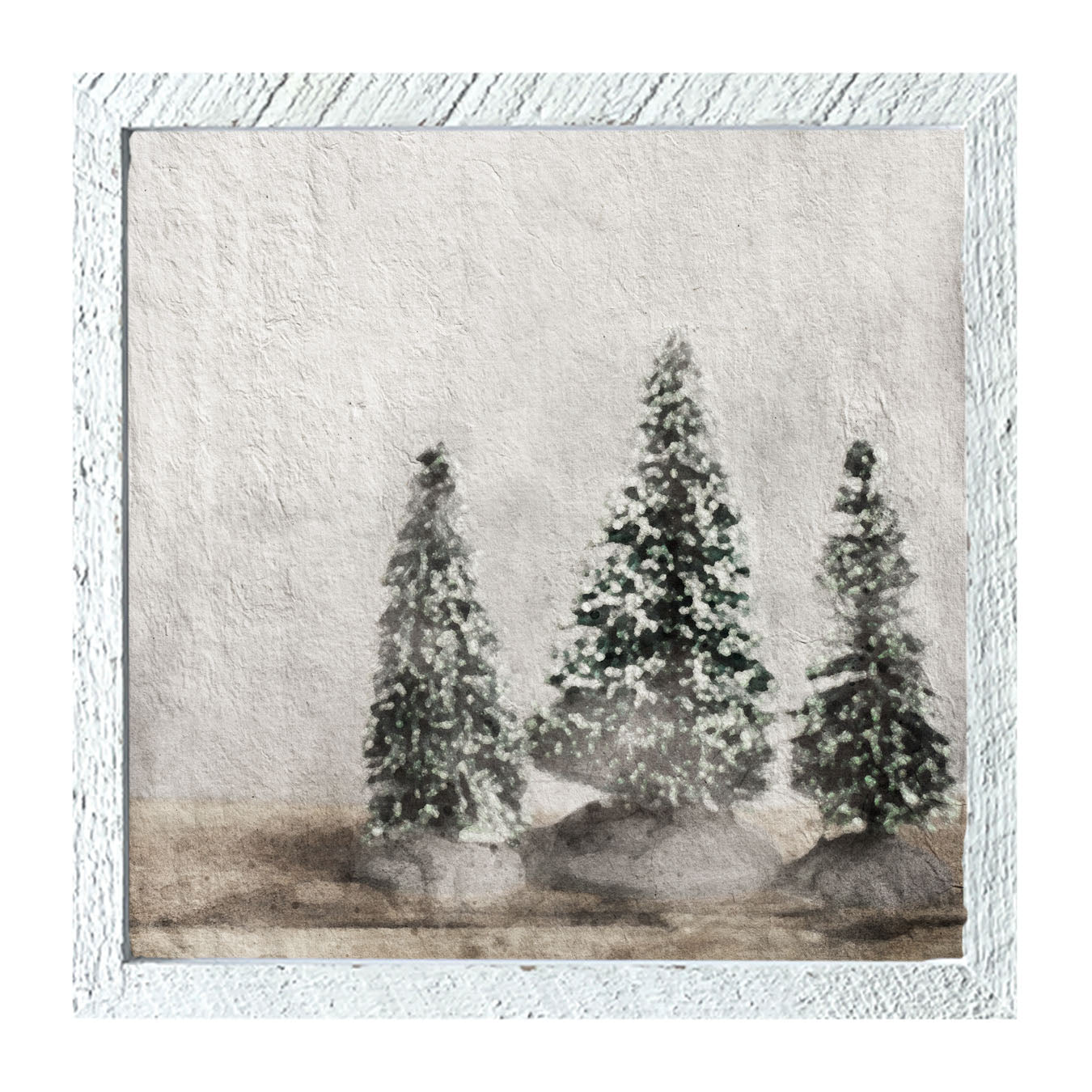 Snowy pines - Framed Art