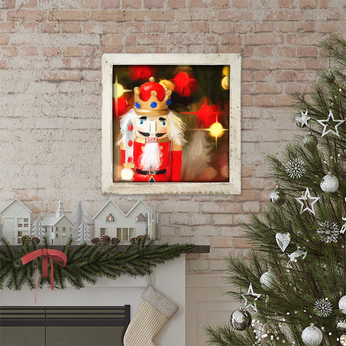 Bright Red Nutcracker at Christmas Time