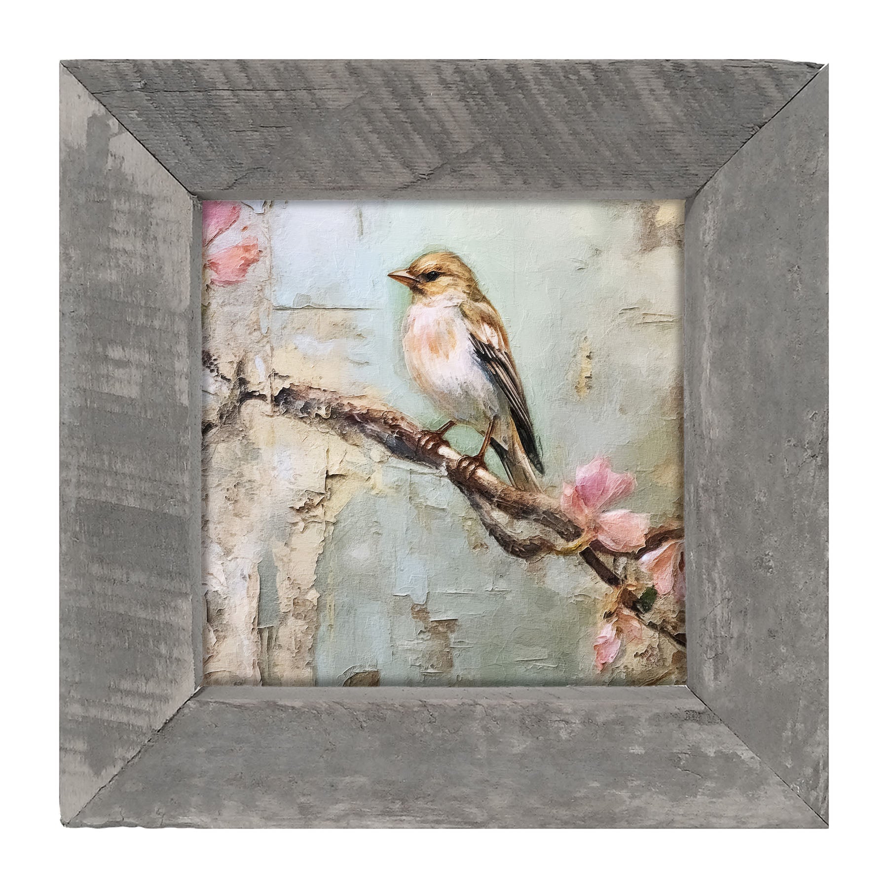 Bird on branch - Framed art