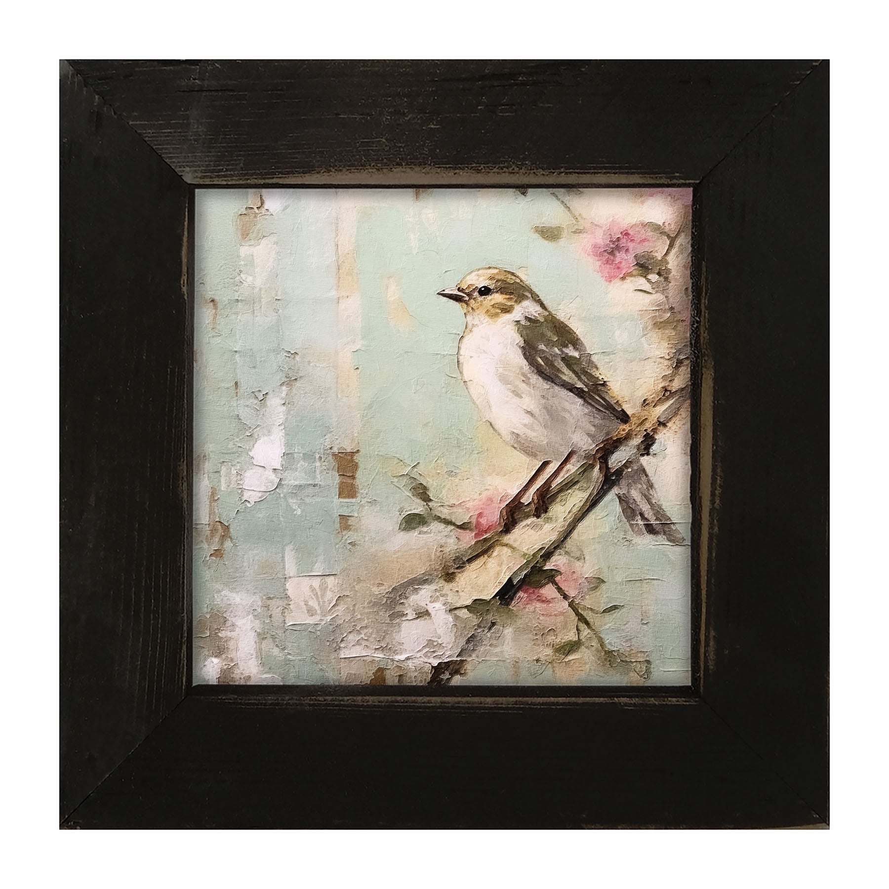 Small white-breasted bird - Framed Art