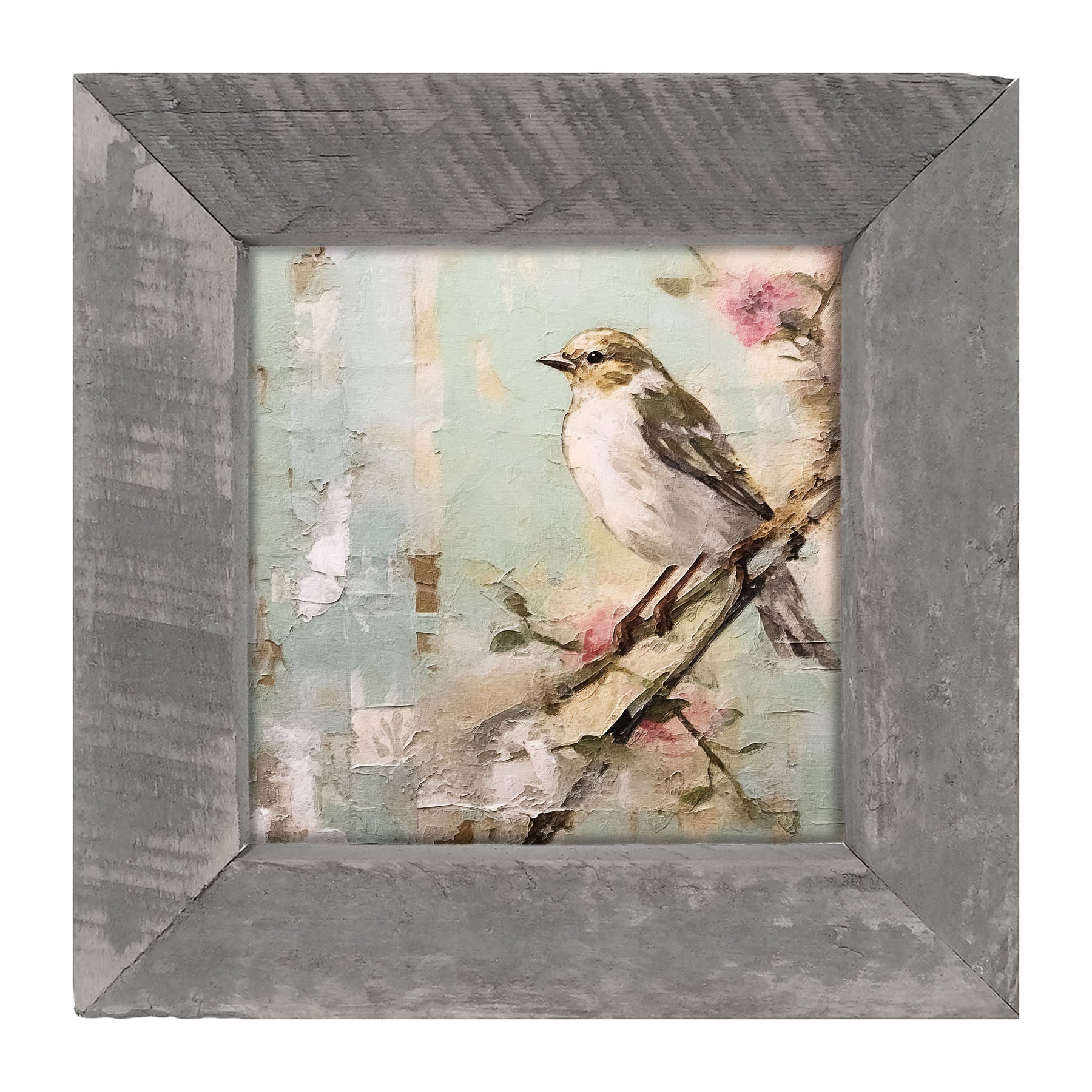 Small white-breasted bird - Framed Art