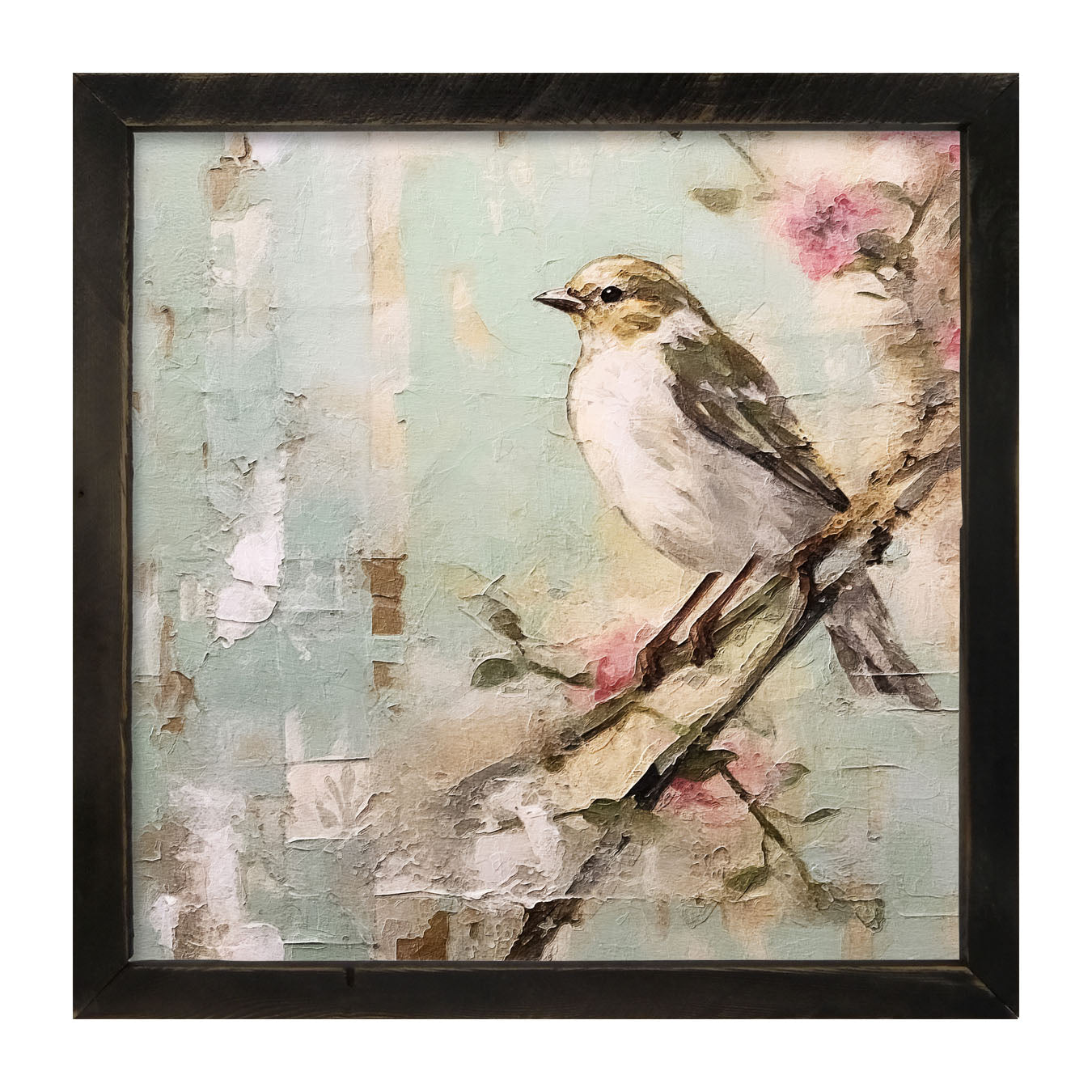 Small white-breasted bird - Framed Art