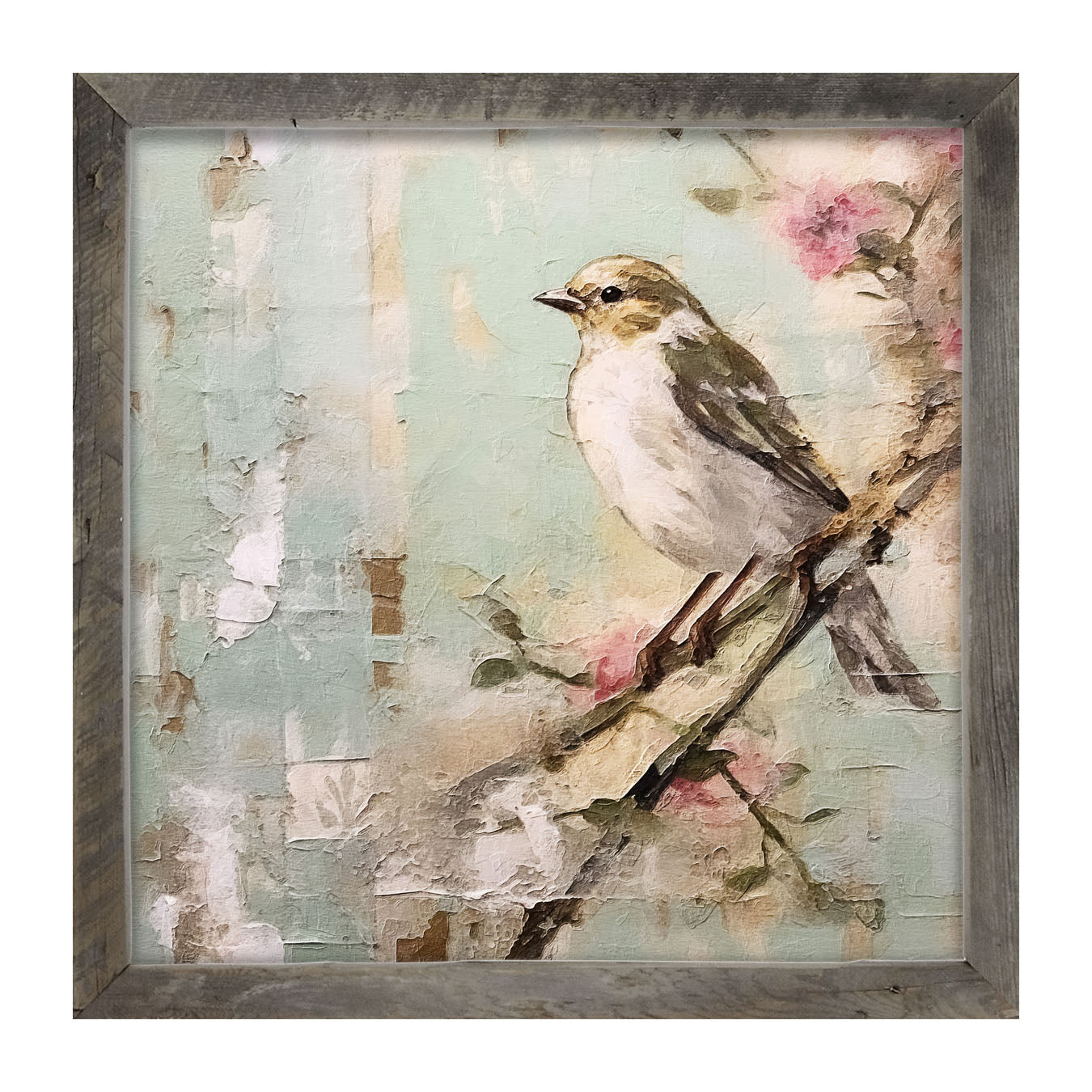 Small white-breasted bird - Framed Art