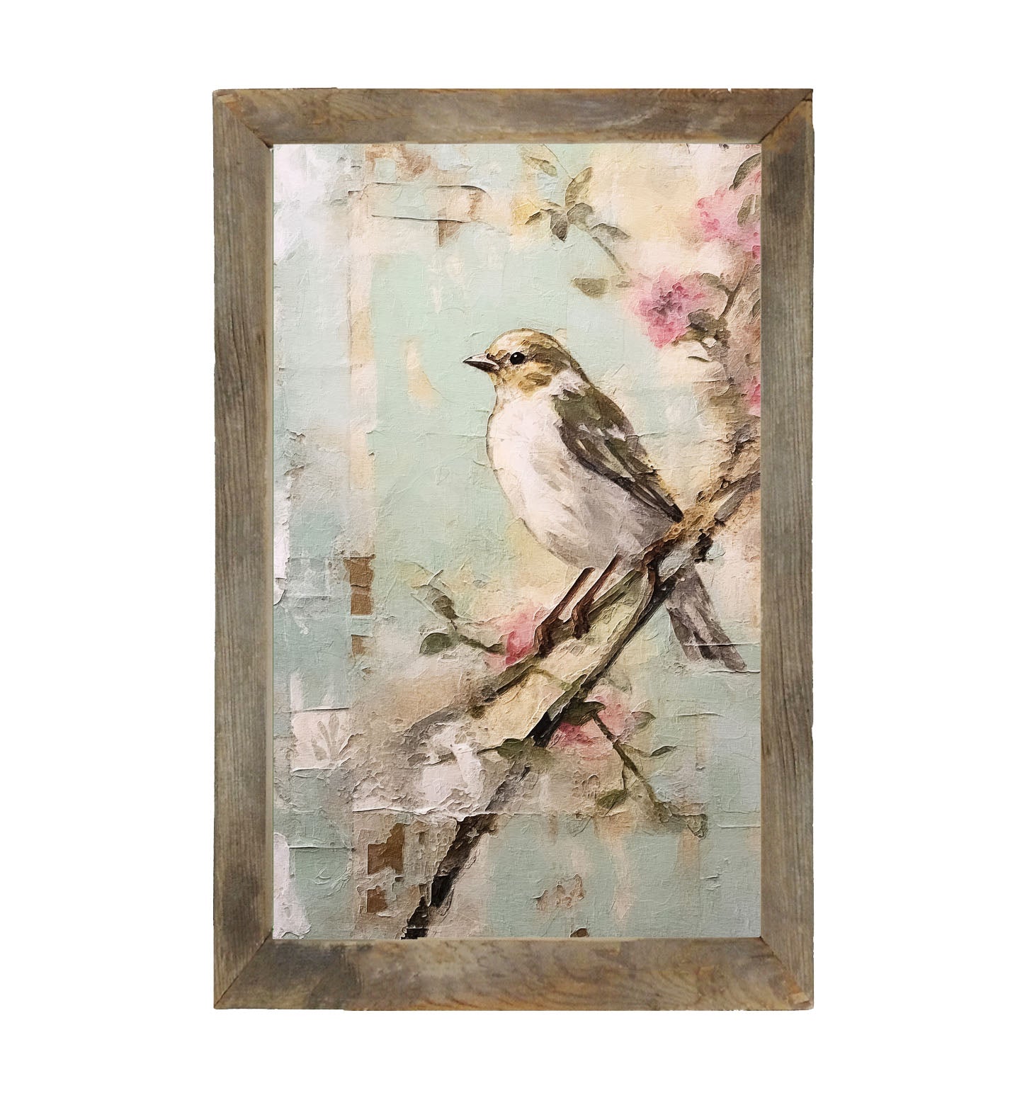 Small white-breasted bird - Framed Art