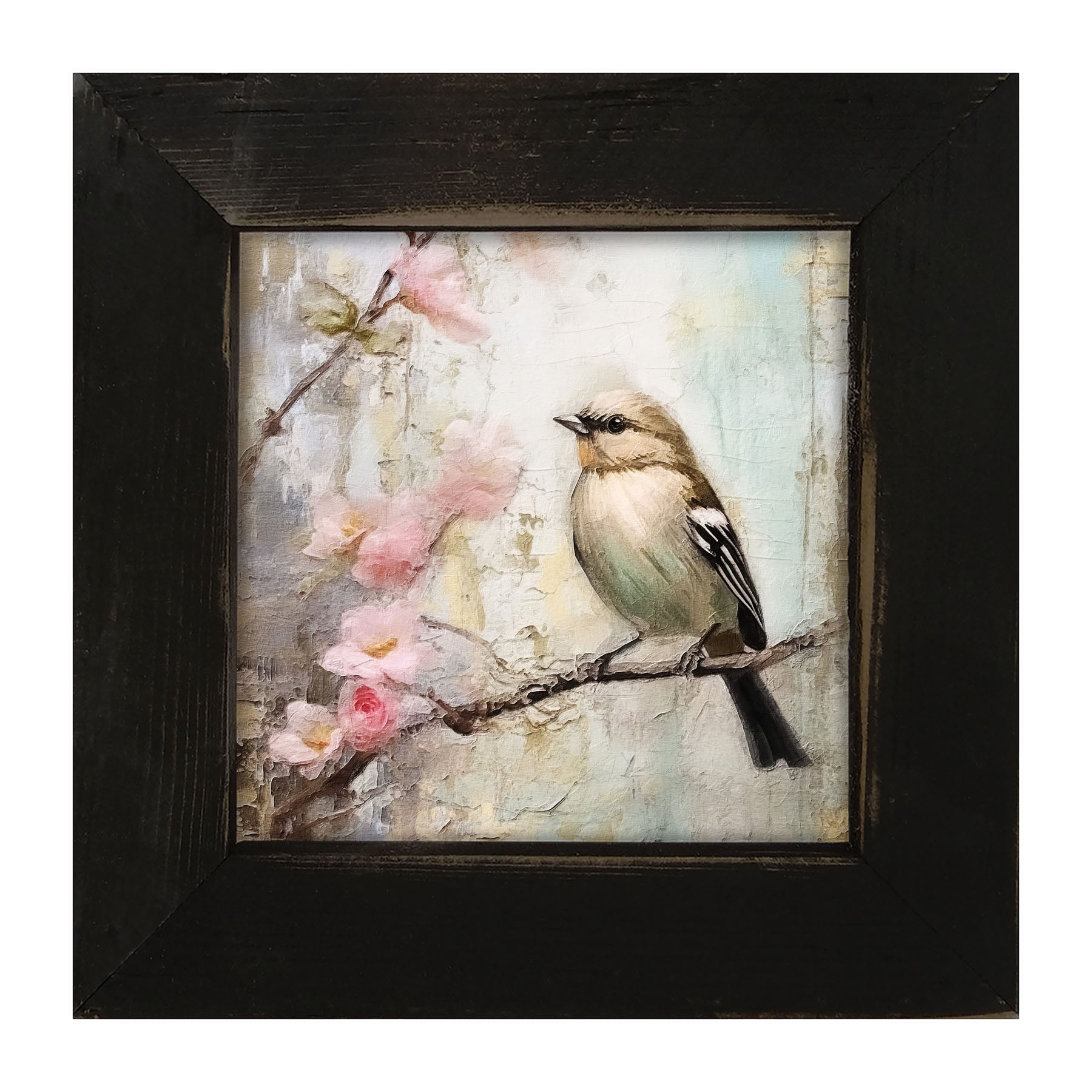 Small bird on branch - Framed Art