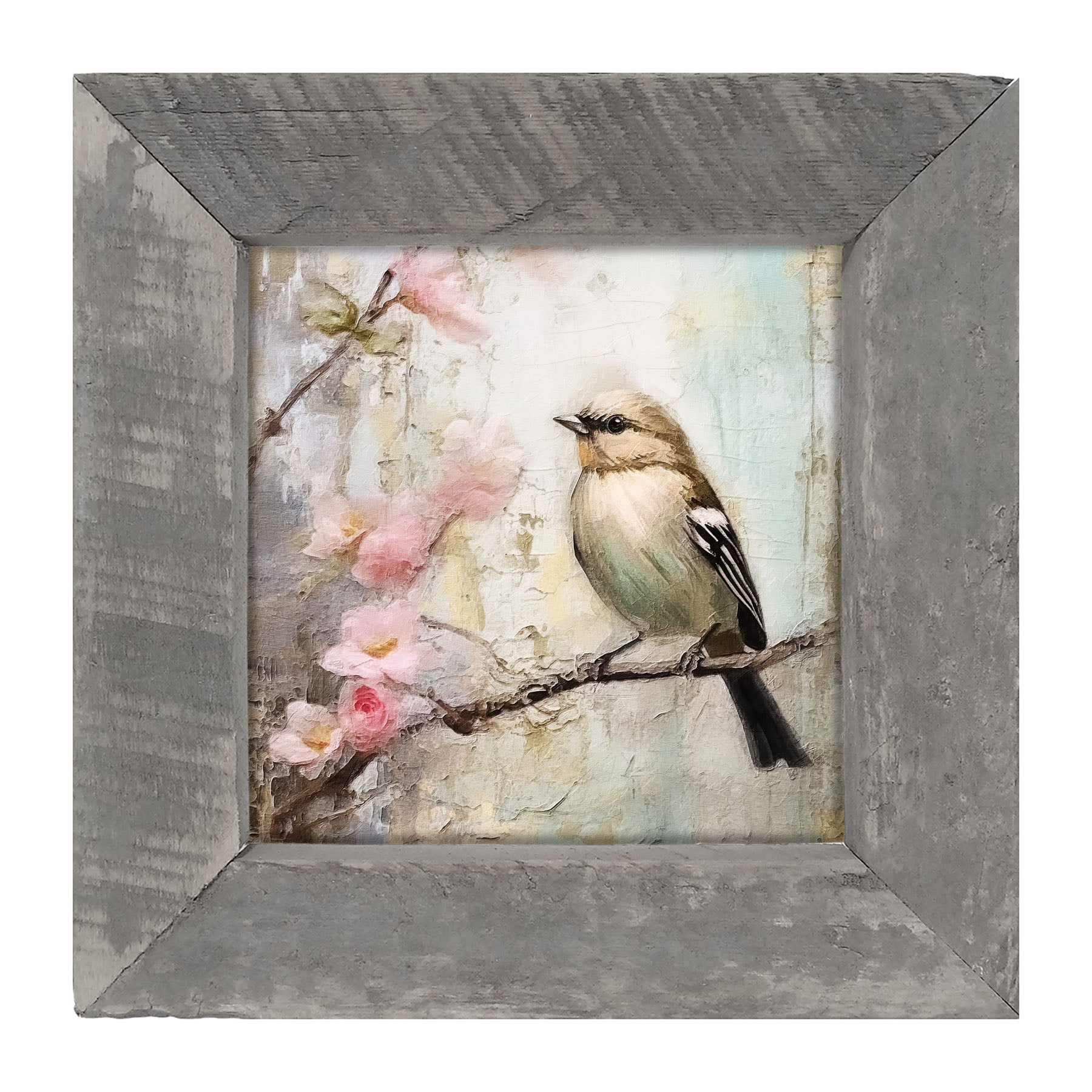 Small bird on branch - Framed Art