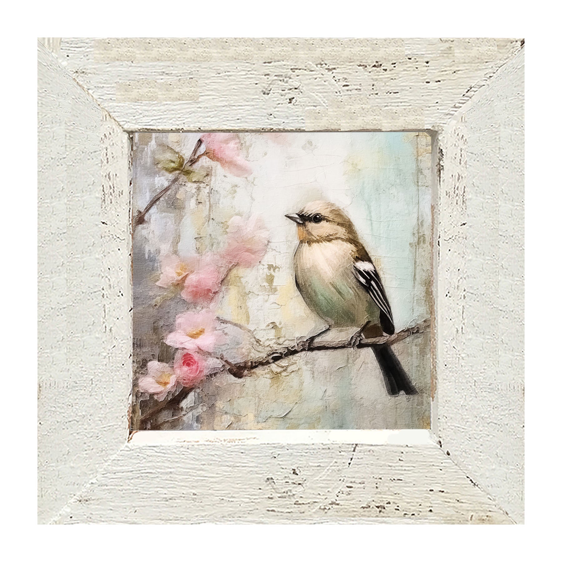 Small bird on branch - Framed Art