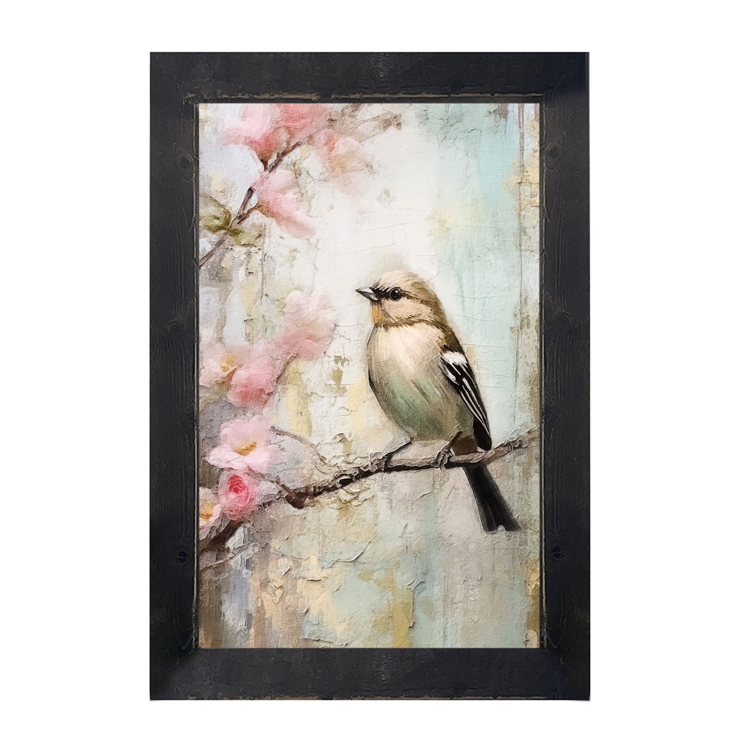 Small white-breasted bird - Framed Art