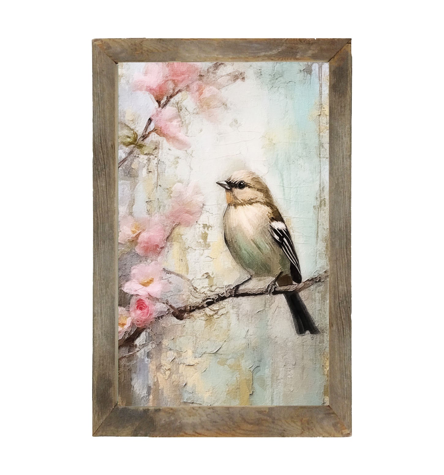 Small white-breasted bird - Framed Art