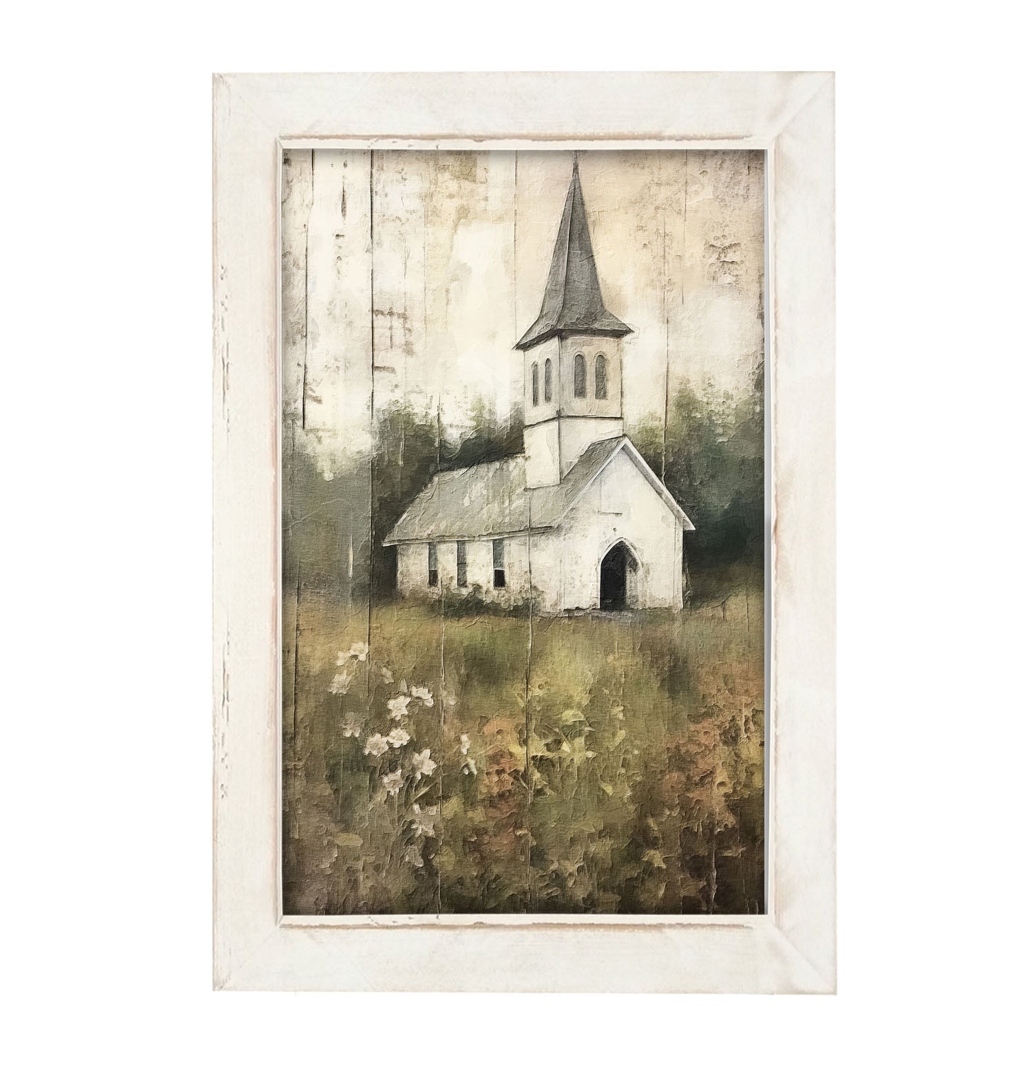 Old Country Church 5 - Framed Art