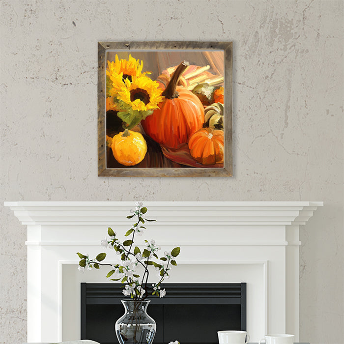 Pumpkins and Sunflowers
