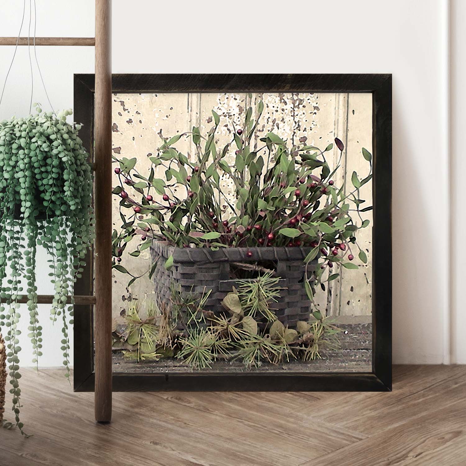 Berry Basket with Pine