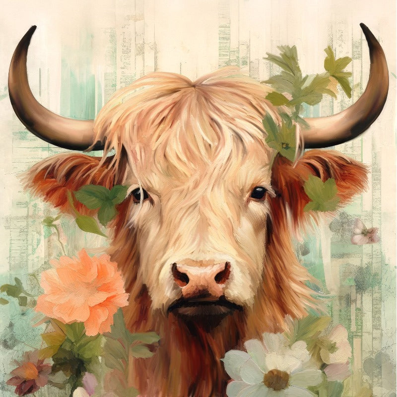 Original Highland Cow outlet Painting Signed by the Artist - Me :)