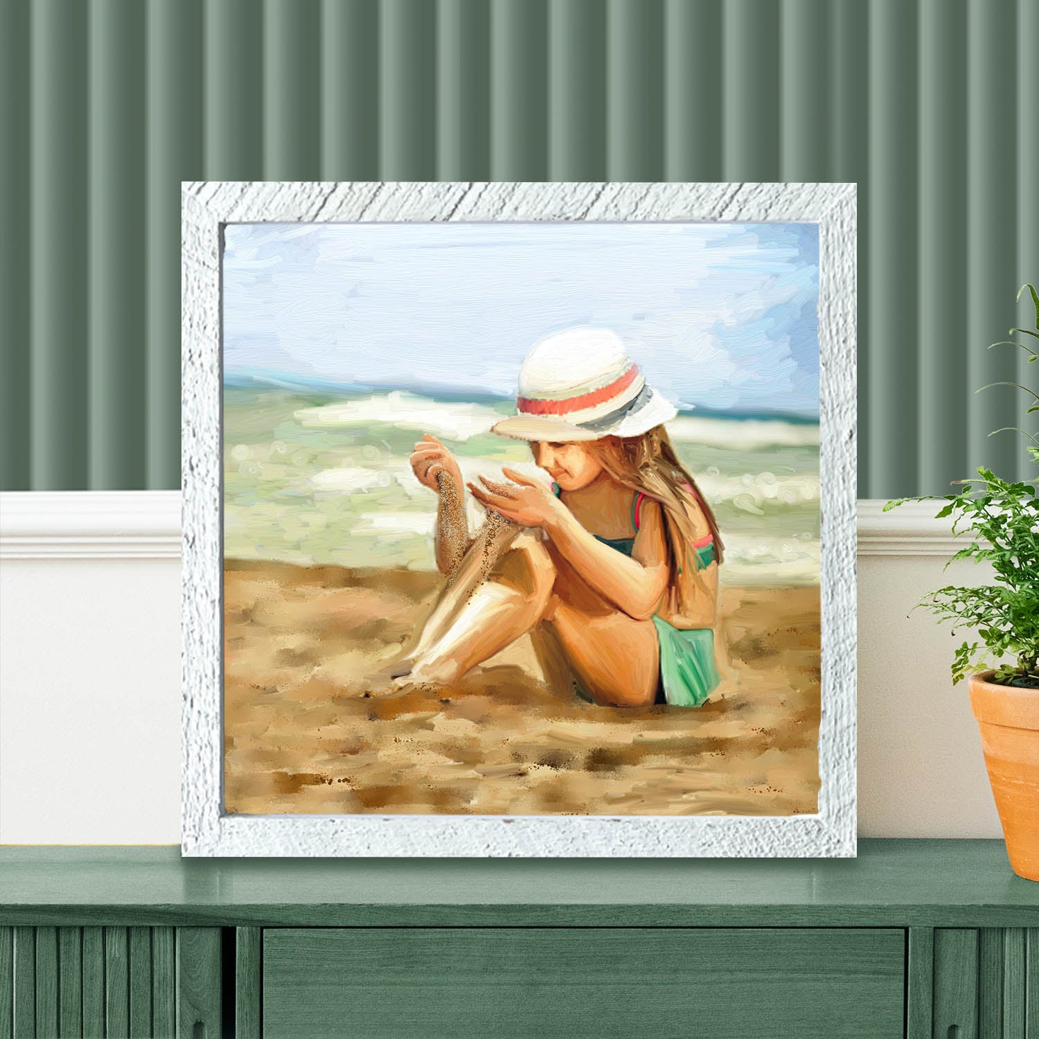 Girl Playing in Sand