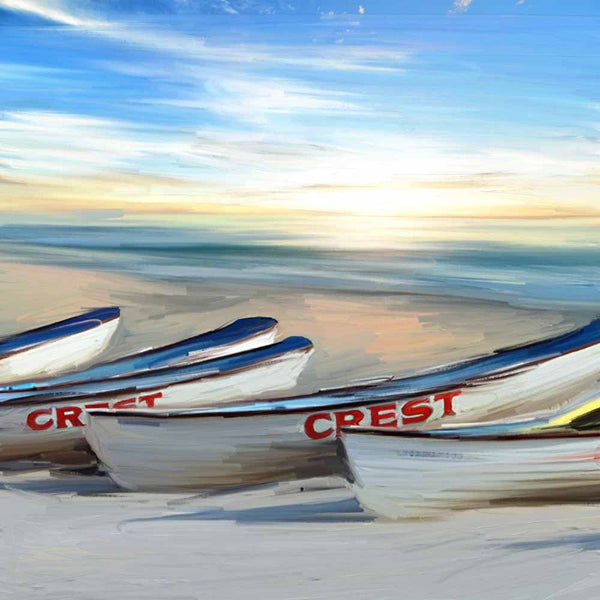 Crest Rowing Boats on Jersey Shore