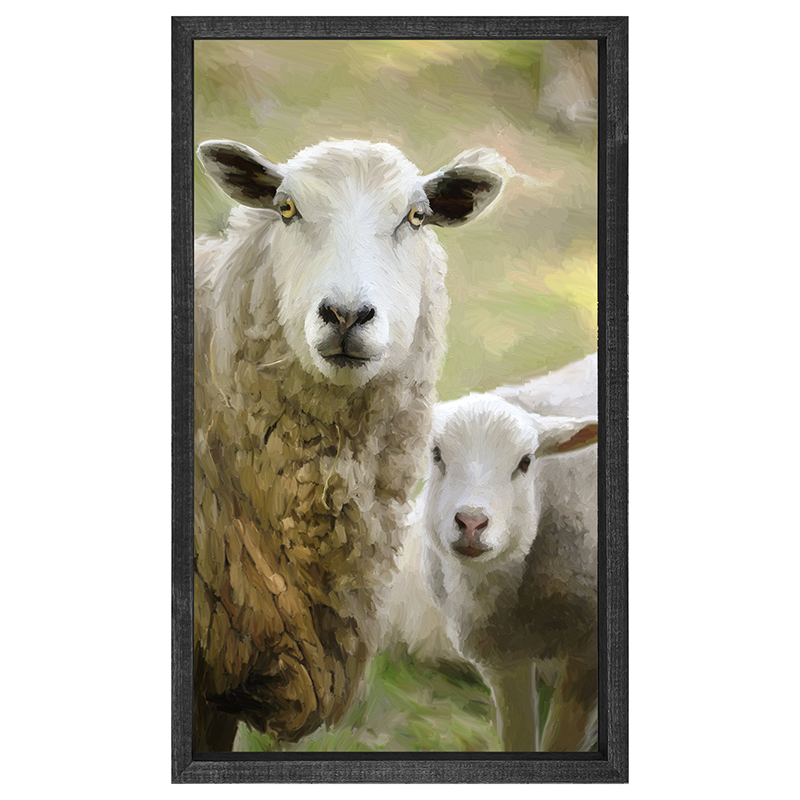 Sheep and Lamb - Vertical Frame