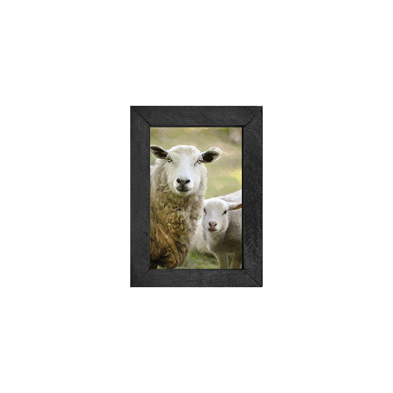 Sheep and Lamb - Vertical Frame