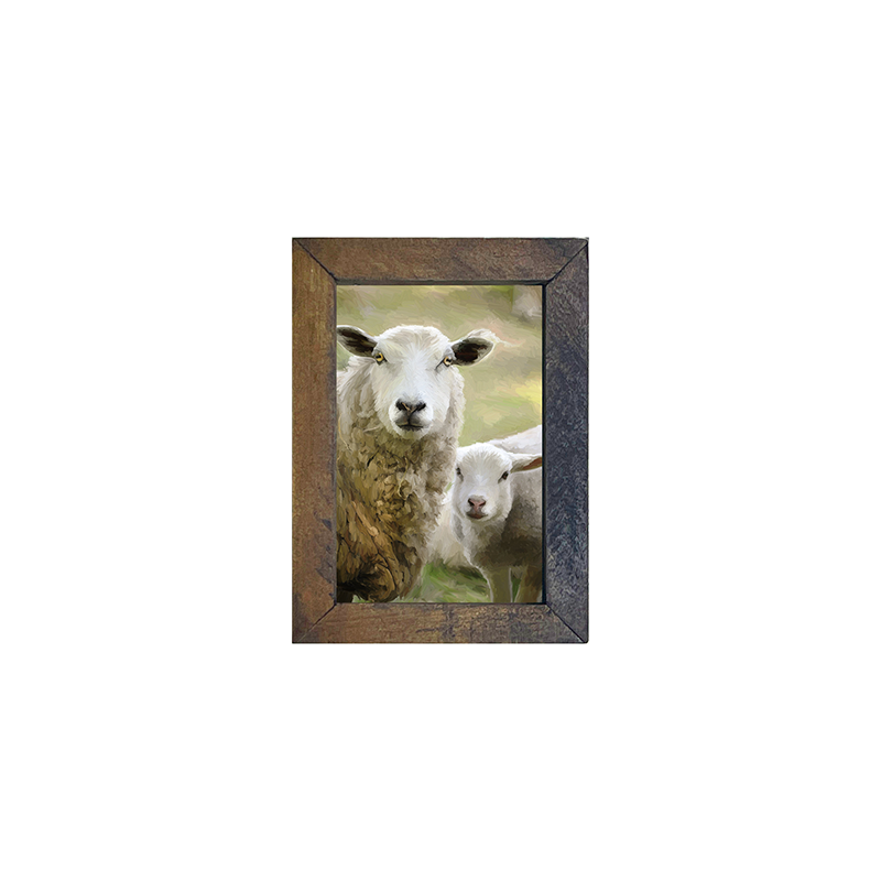 Sheep and Lamb - Vertical Frame