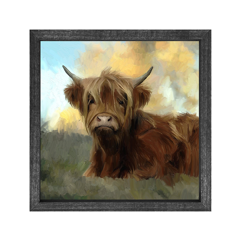 Springtime Highland cow