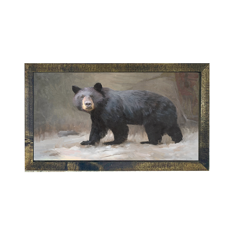 Black Bear Walking - Horizontal Frame