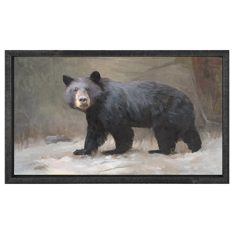 Black Bear Walking - Horizontal Frame