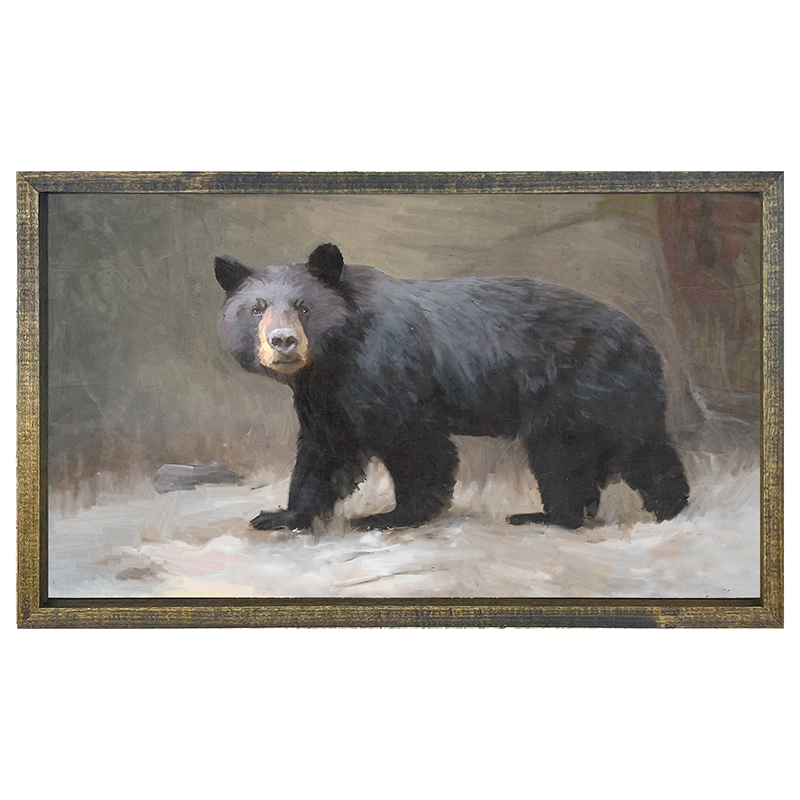 Black Bear Walking - Horizontal Frame