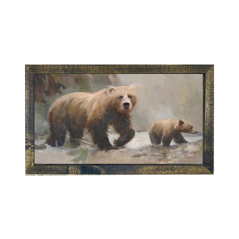 Brown Bear with Cub - Horizontal Frame