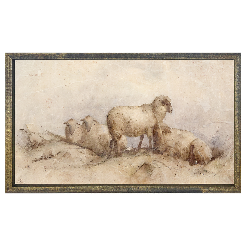 Peaceful sheep - Horizontal Frame