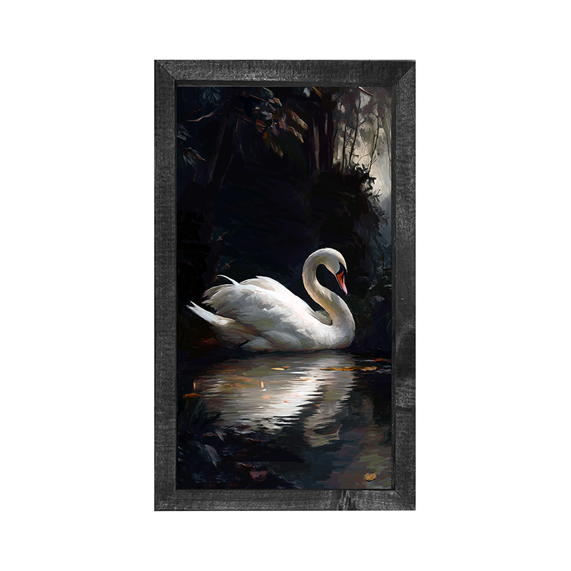 Elegant Swan - Vertical Frame