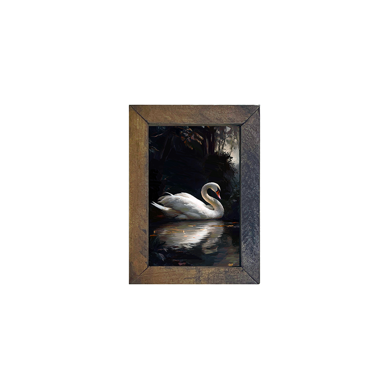 Elegant Swan - Vertical Frame