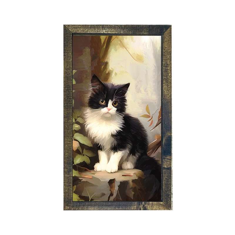 Sitting Kitten - Vertical Frame