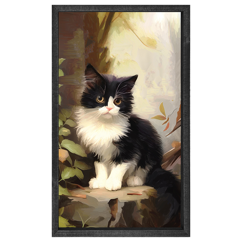 Sitting Kitten - Vertical Frame