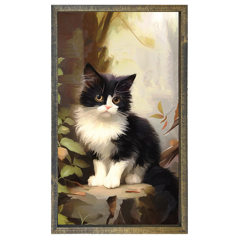 Sitting Kitten - Vertical Frame