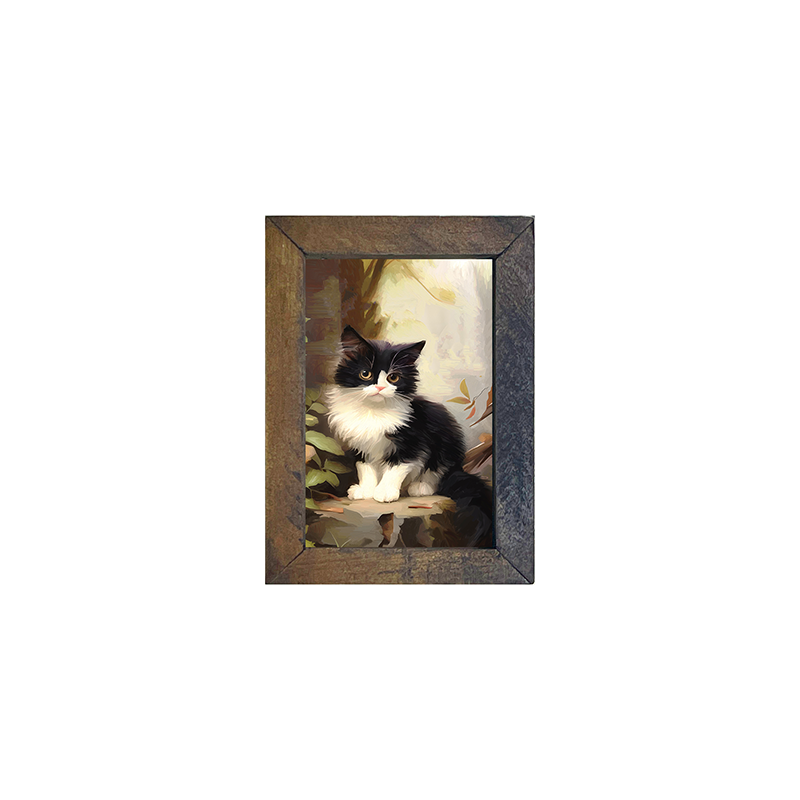 Sitting Kitten - Vertical Frame