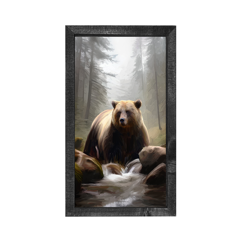 Riverside Bear - Vertical Frame