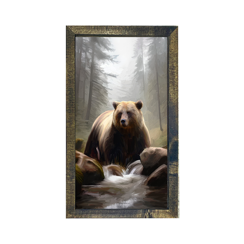 Riverside Bear - Vertical Frame