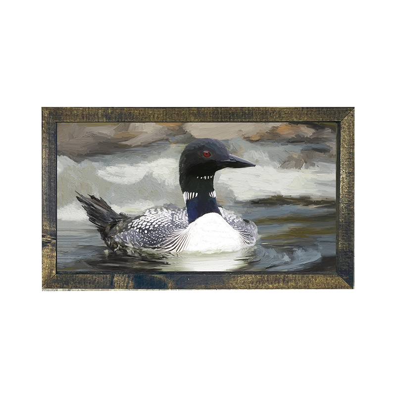 Loon in the Water - Horizontal Frame