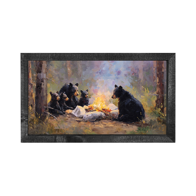 Camping Bear Family - Horizontal Frame