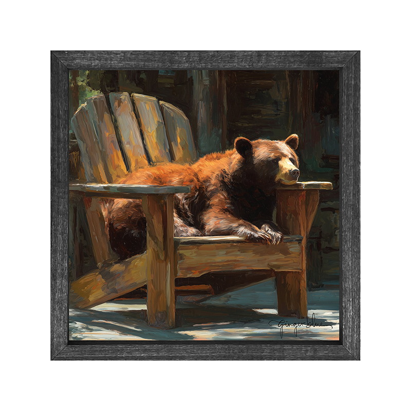 Bear Resting in Adirondack Chair